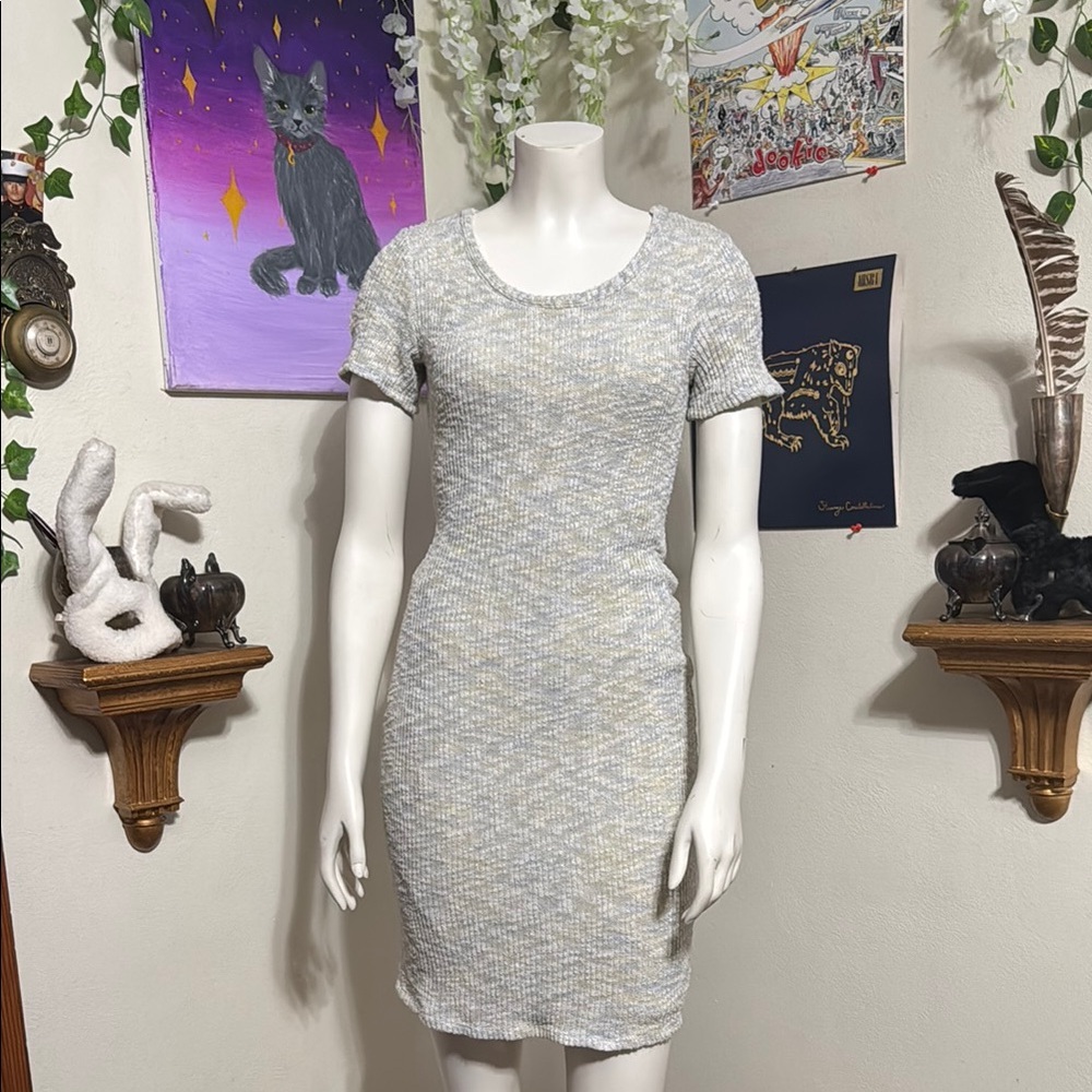 Cozy Blue/Green Knit Dress